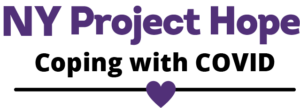 NY Project Hope purple heart logo on black background with text icon