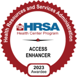 HRSA 2023 Access Enhancer Award Badge for Health Center Program emblem